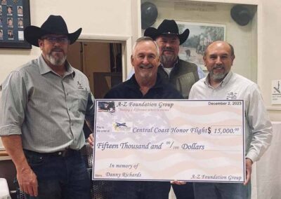 Receiving a Donation in Support of Honor Flight