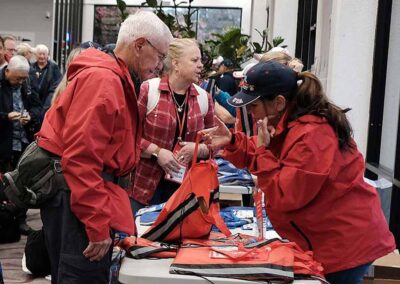 Volunteers Preparing Veterans for Departure at the Airport